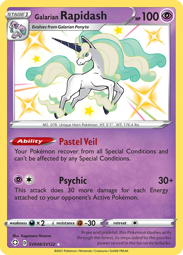 Galarian Rapidash #SV048 card image