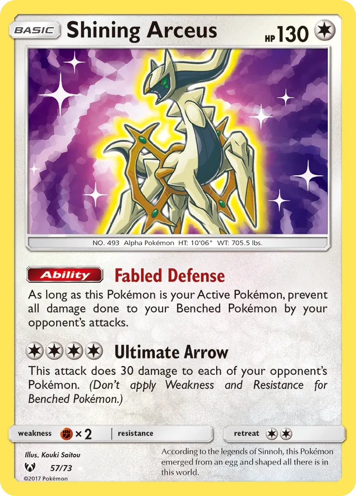 Shining Arceus #57 card image