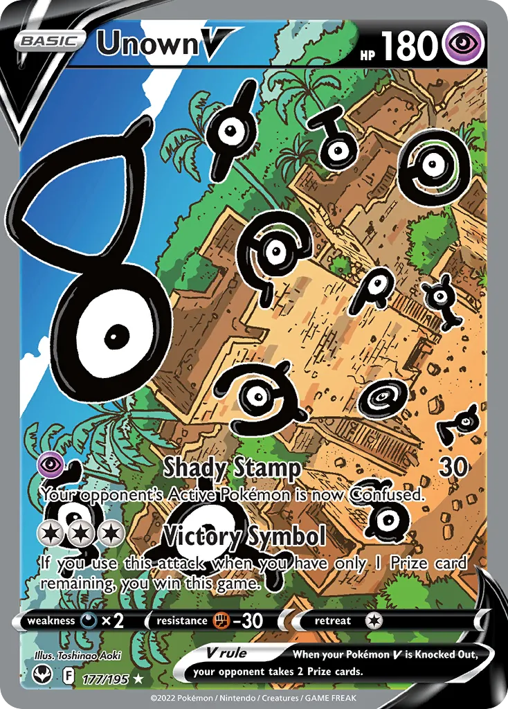 Unown V #177 card image