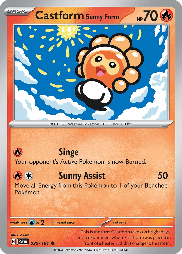 Castform Sunny Form card image