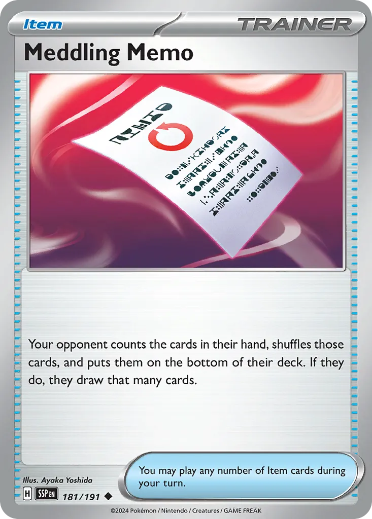 Meddling Memo card image