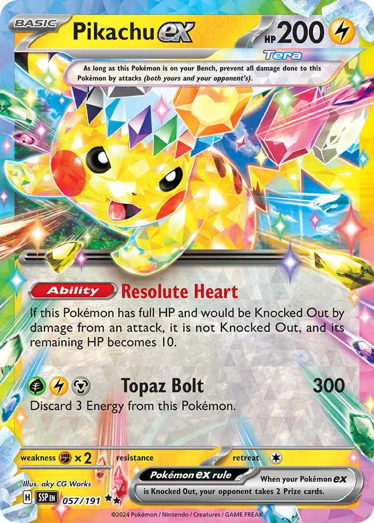 Pikachu ex card image