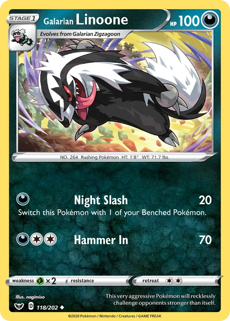 Galarian Linoone card image