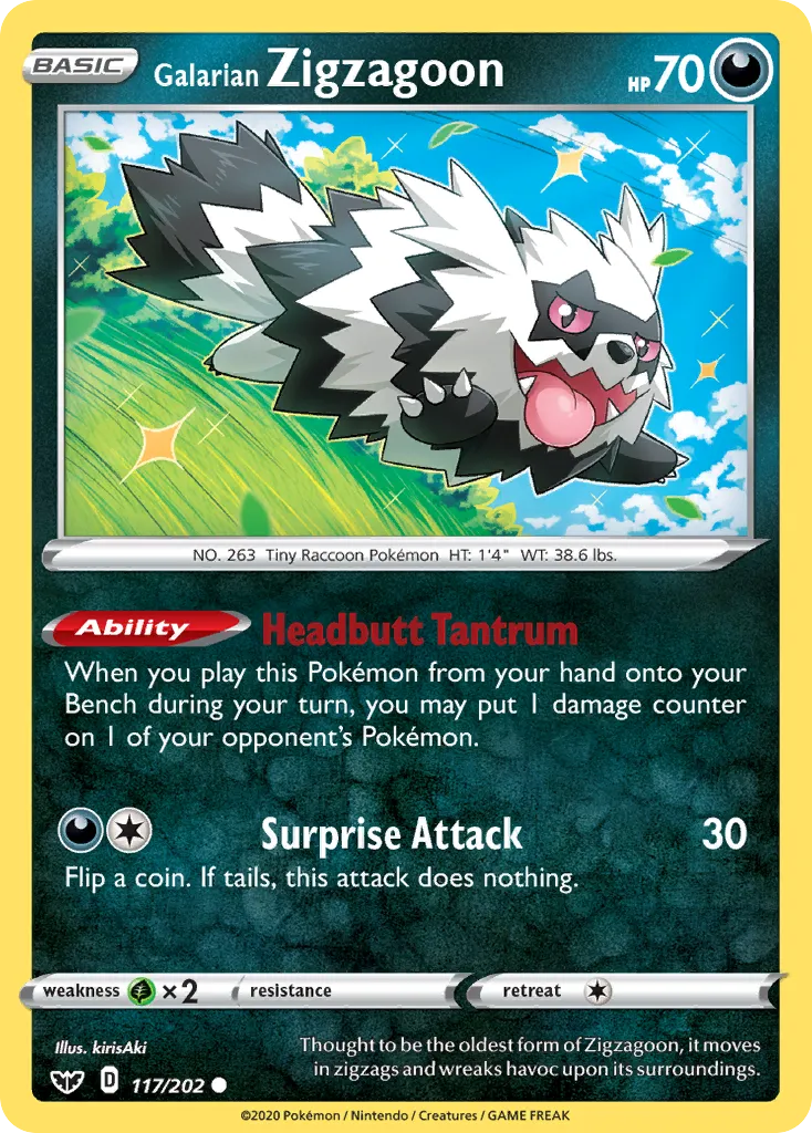 Galarian Zigzagoon card image