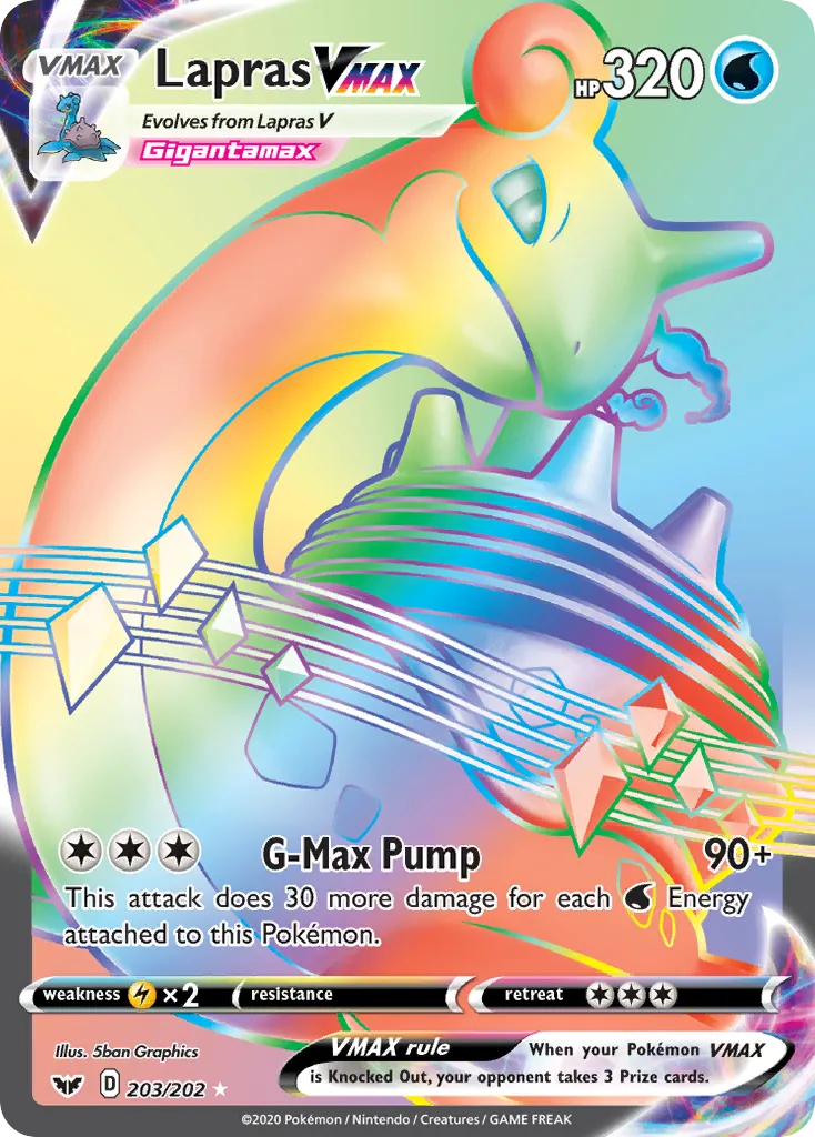 Lapras VMAX #203 card image