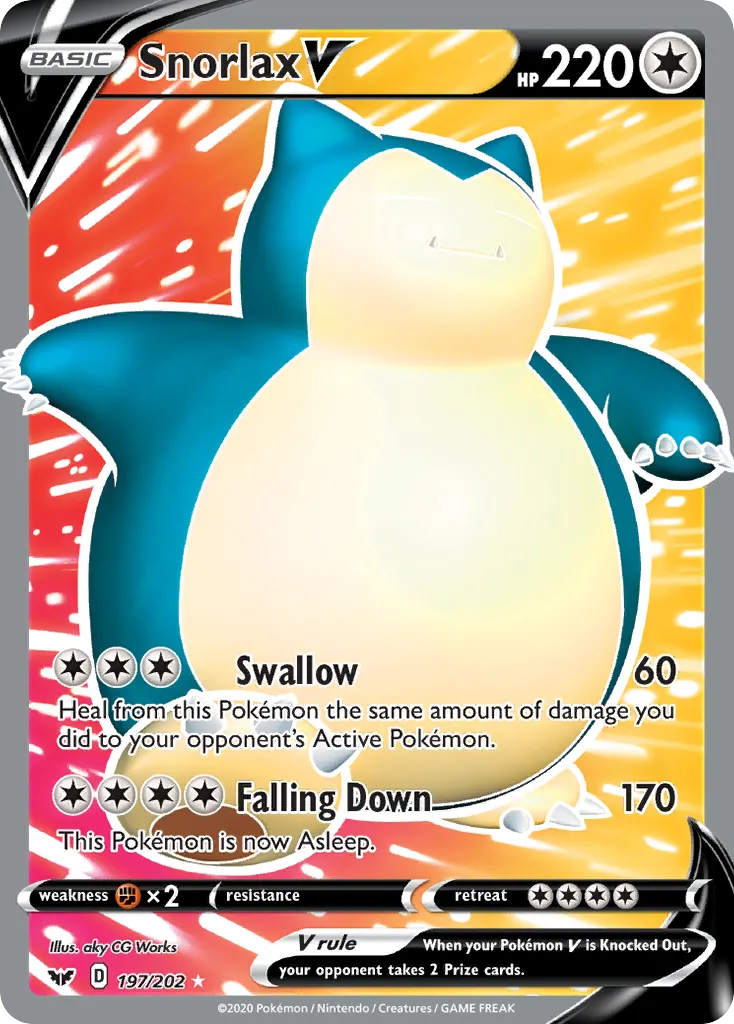 Snorlax V #197 card image