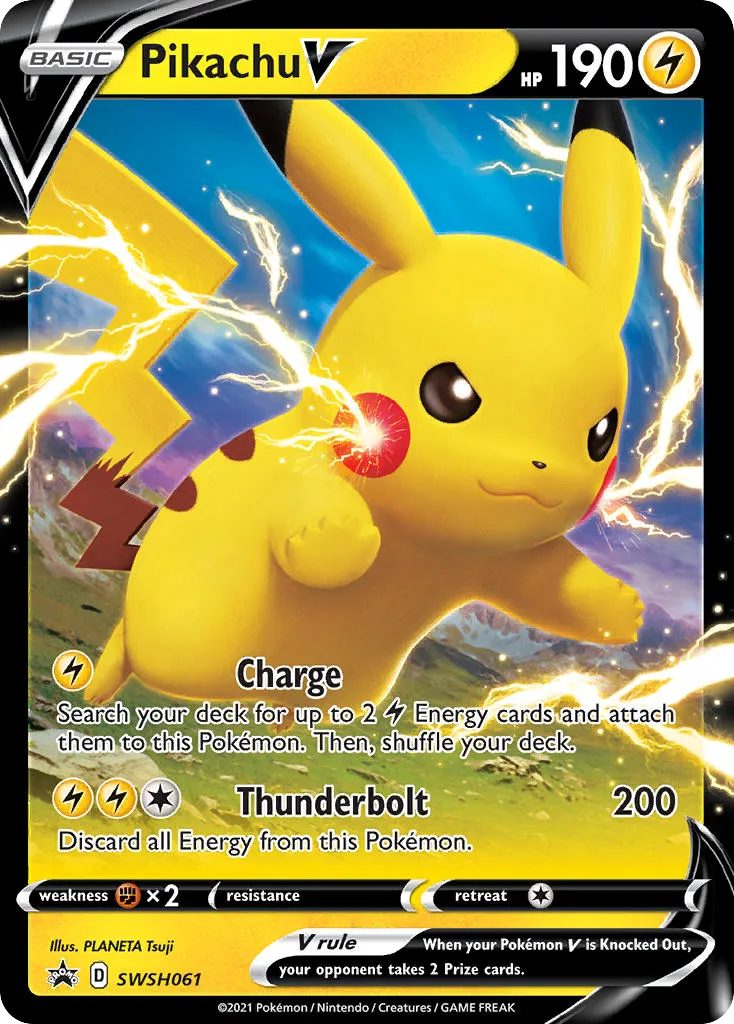 Pikachu V card image