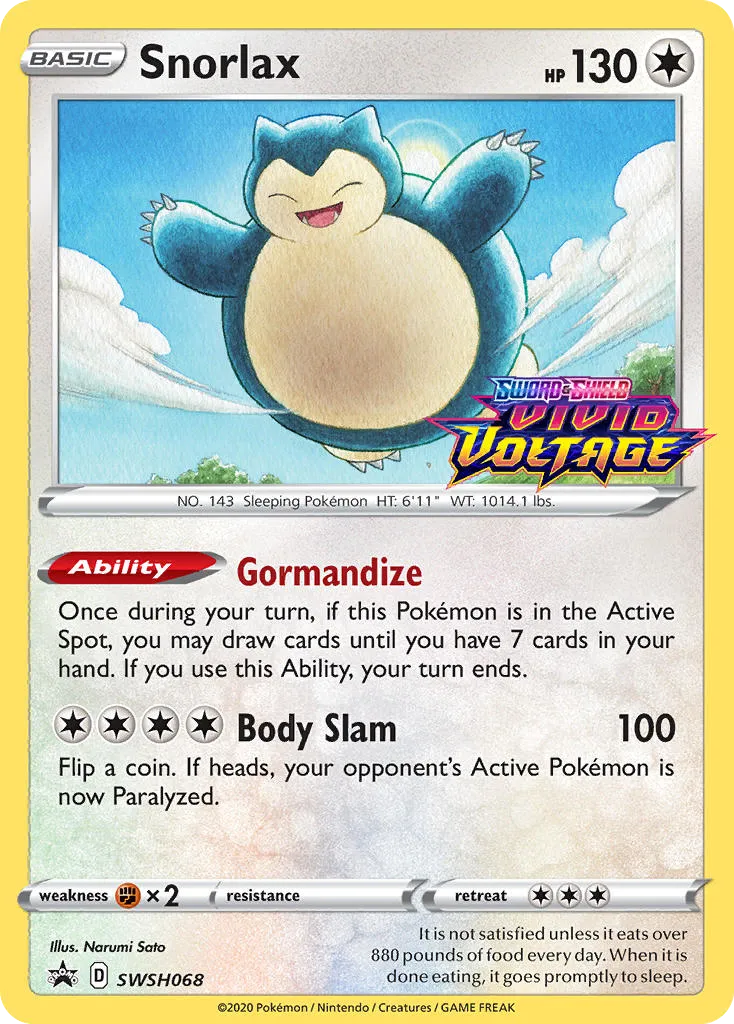 Snorlax #SWSH068 card image