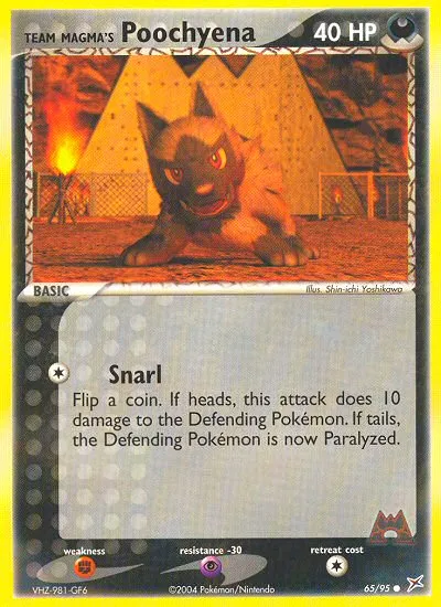 Team Magma's Poochyena card image