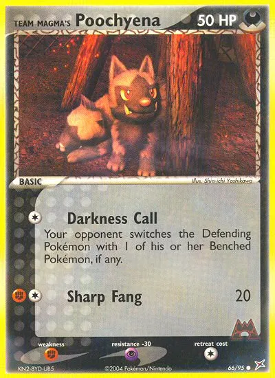 Team Magma's Poochyena card image