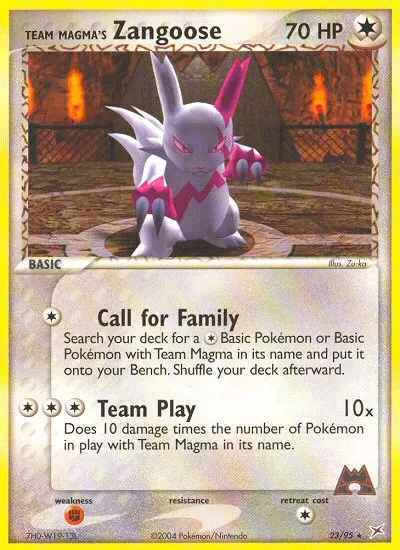 Team Magma's Zangoose card image