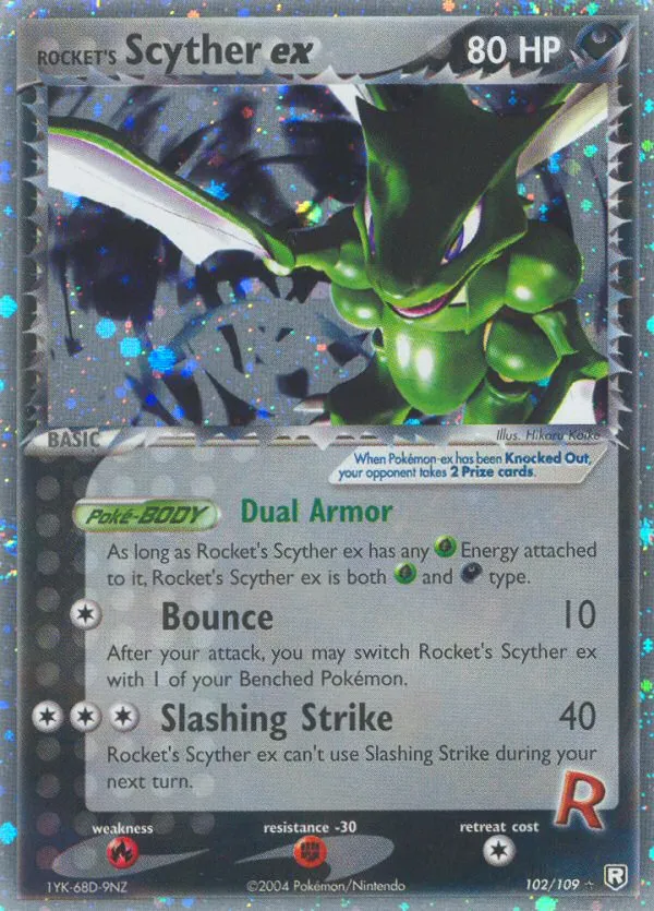 Rocket's Scyther ex #102 card image