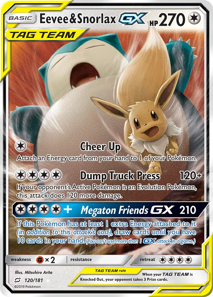 Eevee & Snorlax-GX card image