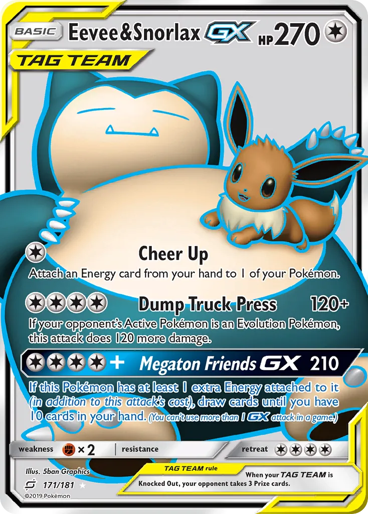 Eevee & Snorlax-GX #171 card image