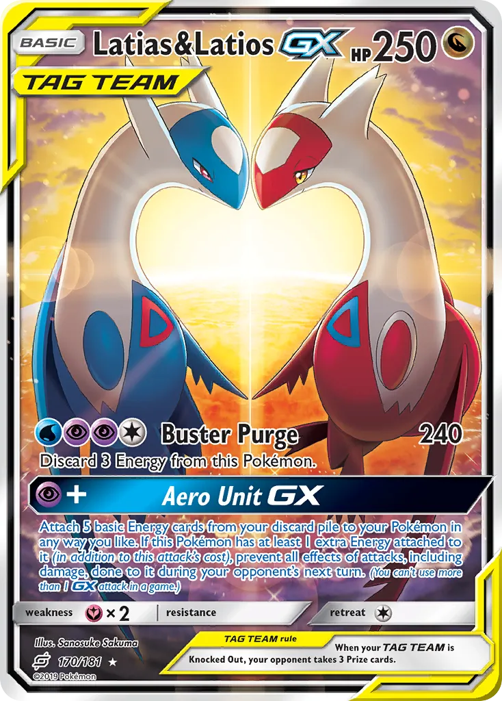 Latias & Latios-GX Team Up #170 card image