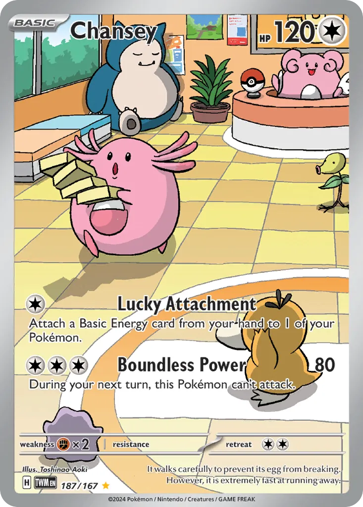 Chansey #187 card image