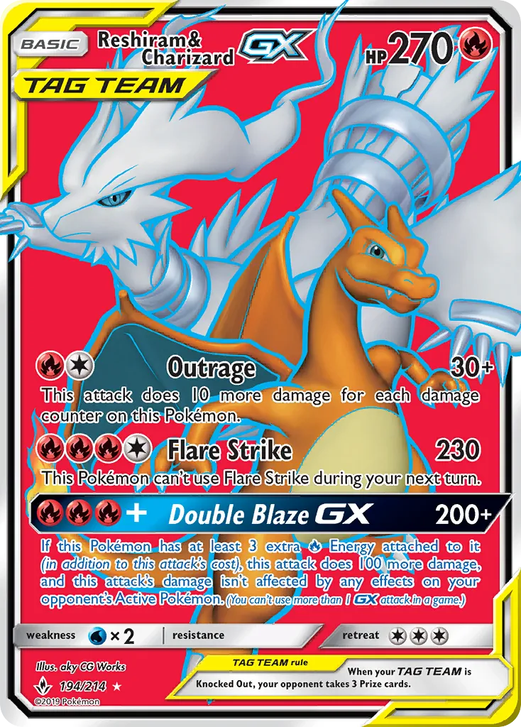 Reshiram & Charizard-GX card image