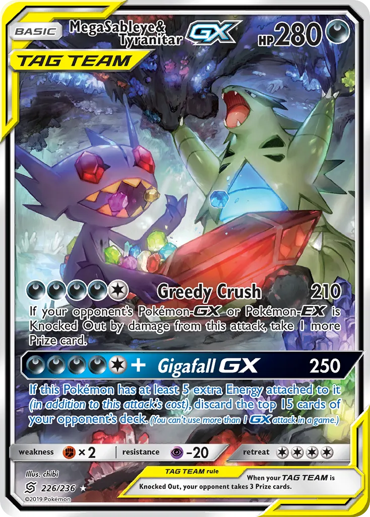 Mega Sableye & Tyranitar-GX #226 card image