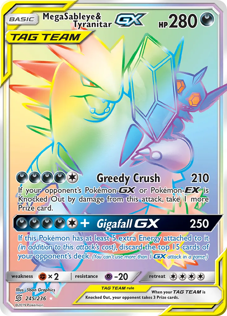 Mega Sableye & Tyranitar-GX card image