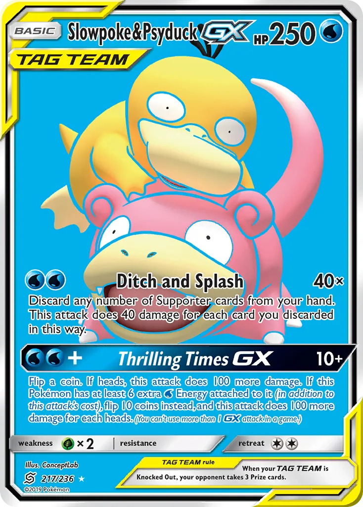 Slowpoke & Psyduck-GX #217 card image