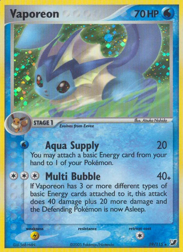Vaporeon card image