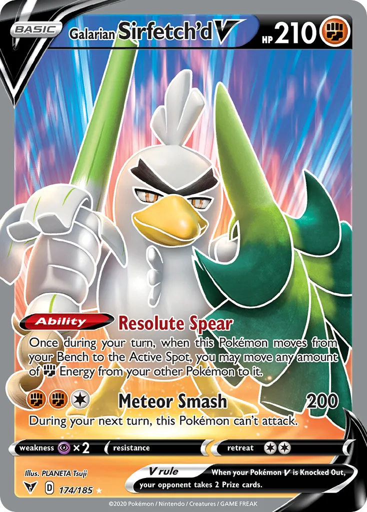 Galarian Sirfetch'd V card image