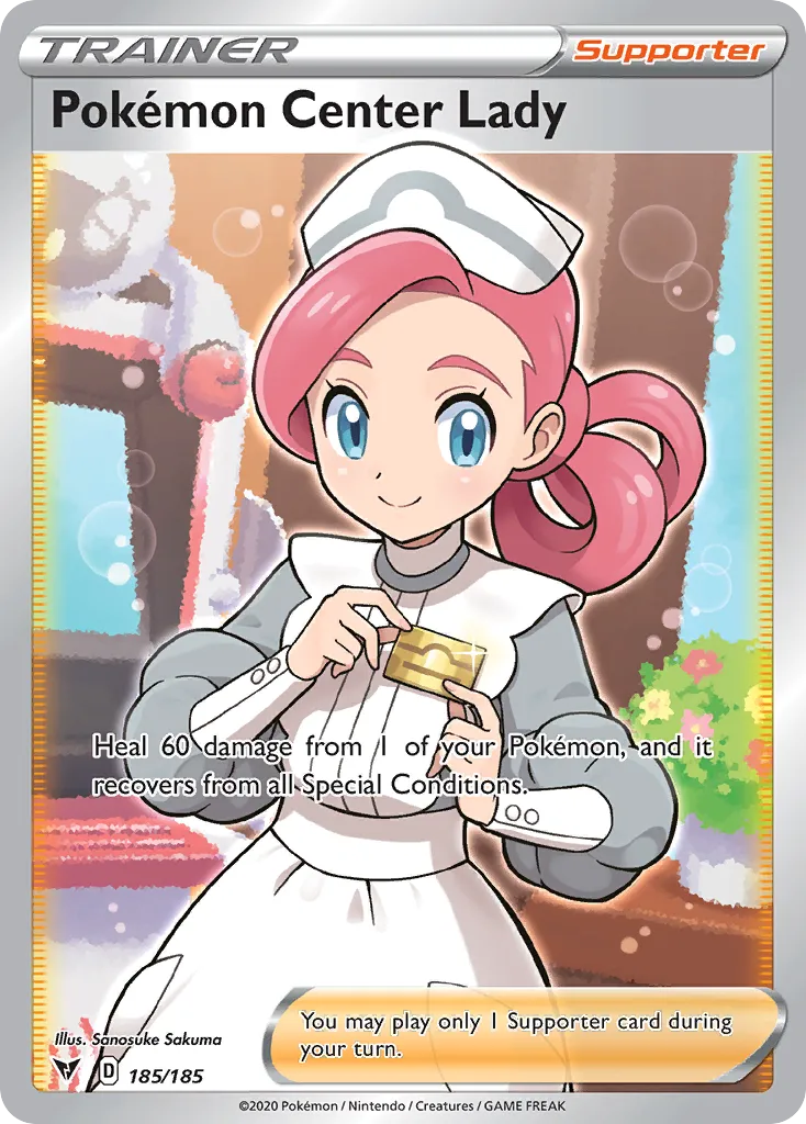 Pokemon Center Lady #185 card image